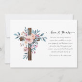 Amour & Merci Eucalyptus Cross Funeral Memorial (Devant)