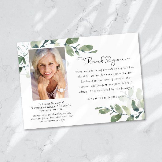 Amour & Merci Eucalyptus Funeral Photo