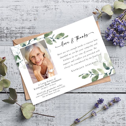 Amour & Merci Eucalyptus Funeral Photo