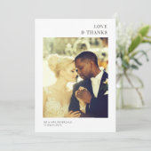 AMOUR & MERCI | mariage merci carte photo (Debout devant)