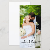 Amour & Merci Mariage Merci Carte photo (Devant / Derrière)