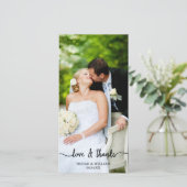 Amour & Merci Mariage Merci Carte photo (Debout devant)