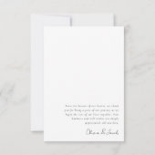 Amour & Merci Mariage photo minimaliste moderne (Dos)