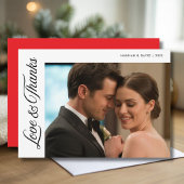 Amour & Merci mignon Carte de remerciements Couple