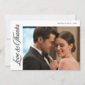 Amour & Merci mignon Carte de remerciements Couple (Devant)