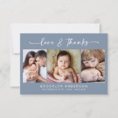 Amour & Merci | Modern Trois Photo Nouveau bébé (Devant)