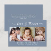 Amour & Merci | Modern Trois Photo Nouveau bébé (Devant / Derrière)