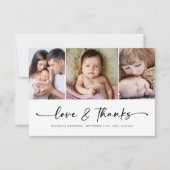 Amour & Merci | Modern Trois Photo Nouveau bébé (Devant)