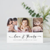 Amour & Merci | Modern Trois Photo Nouveau bébé (Debout devant)