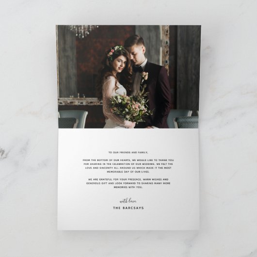 Amour & Merci Moderne Mariage de script lettres ma (Intérieur)