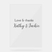Amour & merci nom du couple mariage simple minimal (Recto)