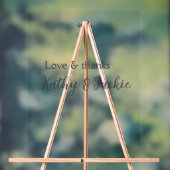 Amour & merci nom du couple mariage simple minimal (Neutre)