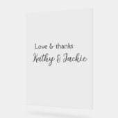 Amour & merci nom du couple mariage simple minimal (Angle)