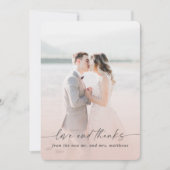 Amour & Merci Pink & Blue Mariage Photo Overlay (Devant)