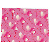 Amour - Merci - Saint Valentin Grand sac cadeau (Dos)