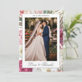Amour & Merci Watercolor Boho Floral Mariage (Debout devant)