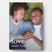 Amour minimal avec des noms Plaque photo (Devant)