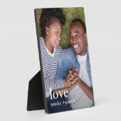 Amour minimal avec des noms Plaque photo (Côté)