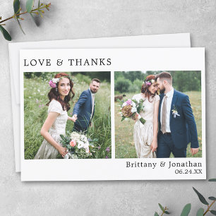 Amour minimaliste moderne et merci Mariage 2 photo