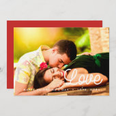 Amour minimaliste Valentine's day carte photo (Devant / Derrière)