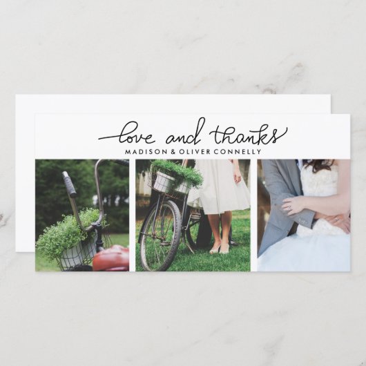 Amour Moderne Et Merci Mariage manuscrit (Devant / Derrière)