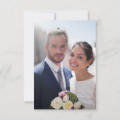 Amour moderne et Merci Mariage Photo Gold (Dos)