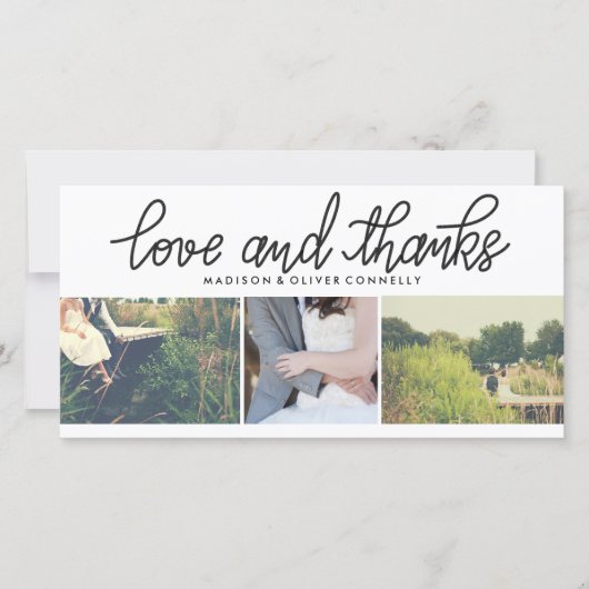 Amour Moderne Et Merci Mariage Trois Photo Collage (Devant)