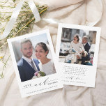 Amour moderne et merci photo Mariage<br><div class="desc">Carte de remerciements photo mariage simple et moderne avec une photo supplémentaire et texte personnalisé au dos. Cette carte peut être utilisée pour un mariage, une douche nuptiale, un fiançailles, un anniversaire ou tout événement spécial. Pour une personnalisation plus avancée de cette conception, veuillez cliquer sur le lien Personnaliser supplémentaire...</div>