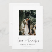 Amour moderne et merci photo Mariage (Devant / Derrière)