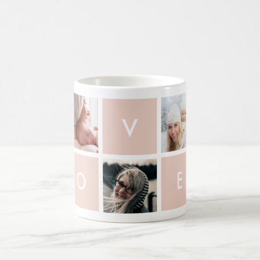 Amour moderne | Photo Collage Mug (Centre)
