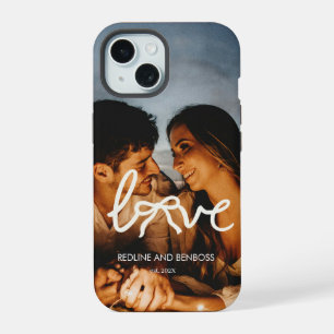 Amour Moderne Typographie Arc Couple Photo Personn