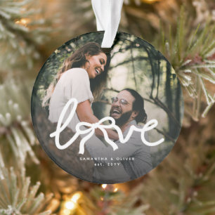 Amour Moderne Typographie Couple Photo Personnalis