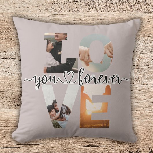 Amour Moderne Vous Toujours Collage Photo Coussin 