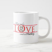 Amour Mon Husky Jumbo Mug (Droite)