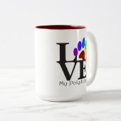 AMOUR Mon Polydactyl 15 oz Mug (Devant droit)