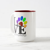 AMOUR Mon Polydactyl 15 oz Mug (Devant gauche)