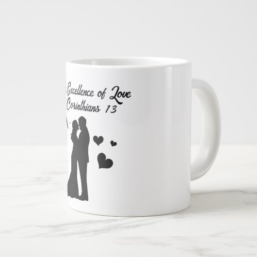 Amour -mug tasse de café géant (Devant droit)