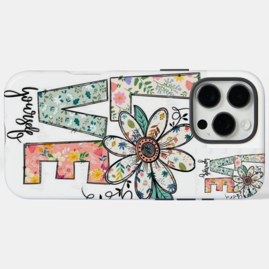 AMOUR MULTY FLEURS iPhone / coque ipad (Verso (horizontal))