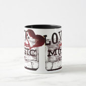 Amour musique vieux 2 Mug (Centre)