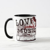 Amour musique vieux 2 Mug (Gauche)