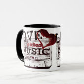 Amour musique vieux 2 Mug (Devant gauche)