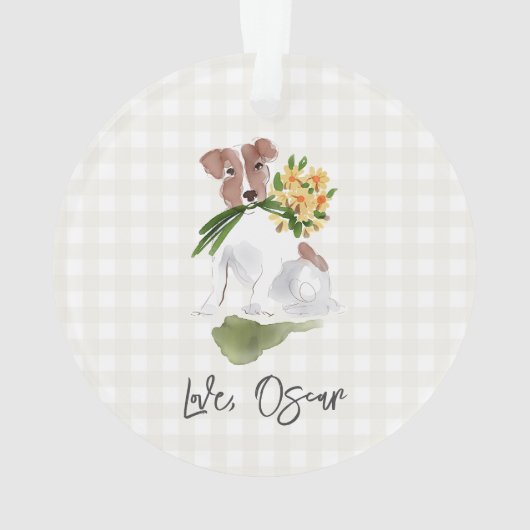 Amour NOM DE COMPAGNIE Gingham Terrier Chien Art A (dos)