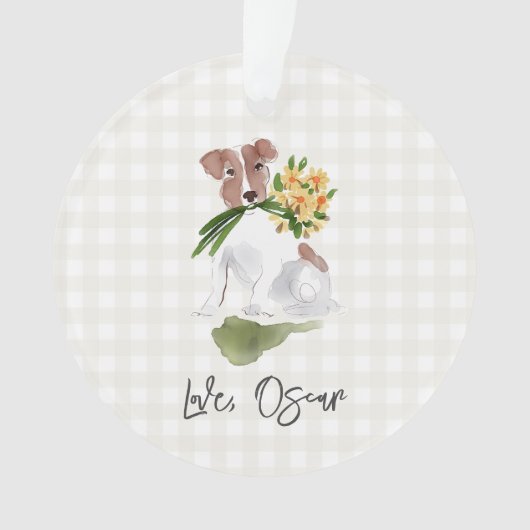 Amour NOM DE COMPAGNIE Gingham Terrier Chien Art A (devant)