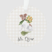 Amour NOM DU CHIEN Terrier Gingham Chien Art à l'a (devant)
