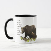 Amour OURS ANIMAUX tellement je me moque Citer Mug (Gauche)