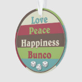 Amour, paix, bonheur, ornement de Bunco (devant)