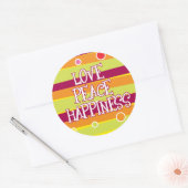 Amour, Paix, Sticker Bonheur (Enveloppe)