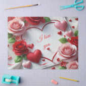 Amour Papier de Soie Roses Saint-Valentin (Artisanat)