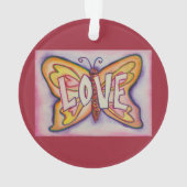 Amour Papillon Word Art Cadeau de vacances (dos)