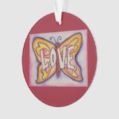 Amour Papillon Word Art Cadeau de vacances (devant)